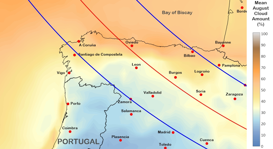 Percentagem mdia de nuvens