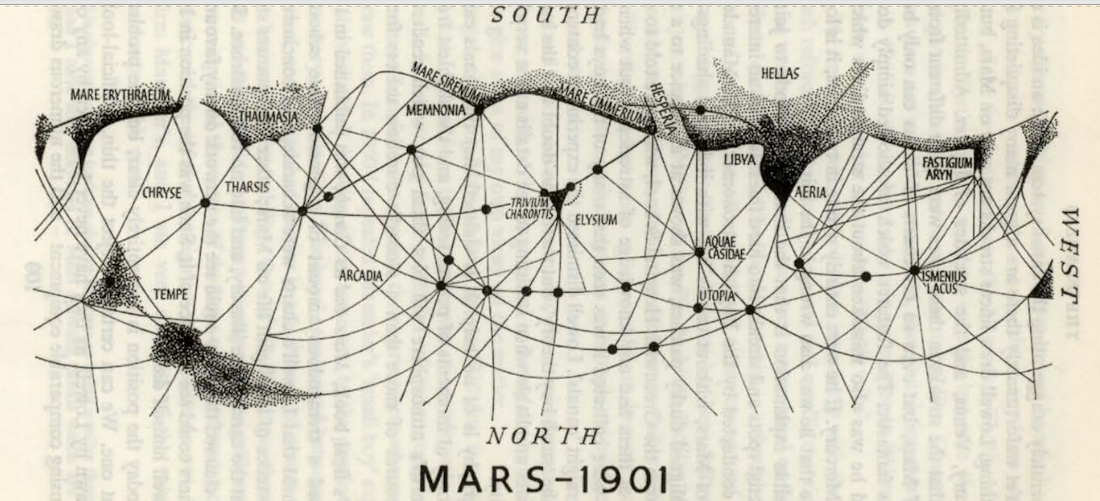 Mapa de Marte - P. Lowell