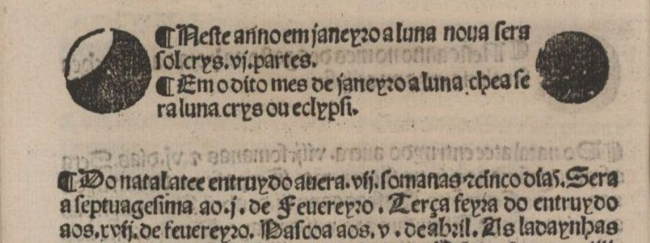 Reportorio - eclipses em 1534