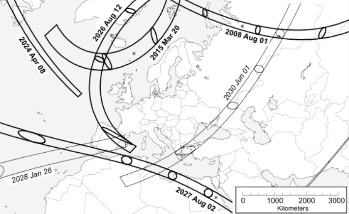 Mapa eclipses vindouros