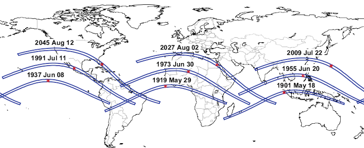 Eclipses do saros 136