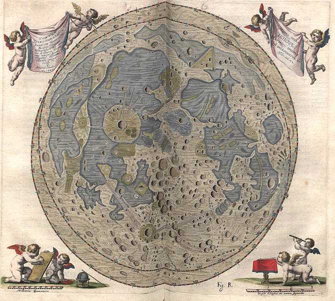 Mapa da Selenographia de Hevelius