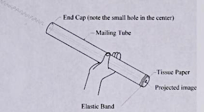 tubo improvisado para observao solar